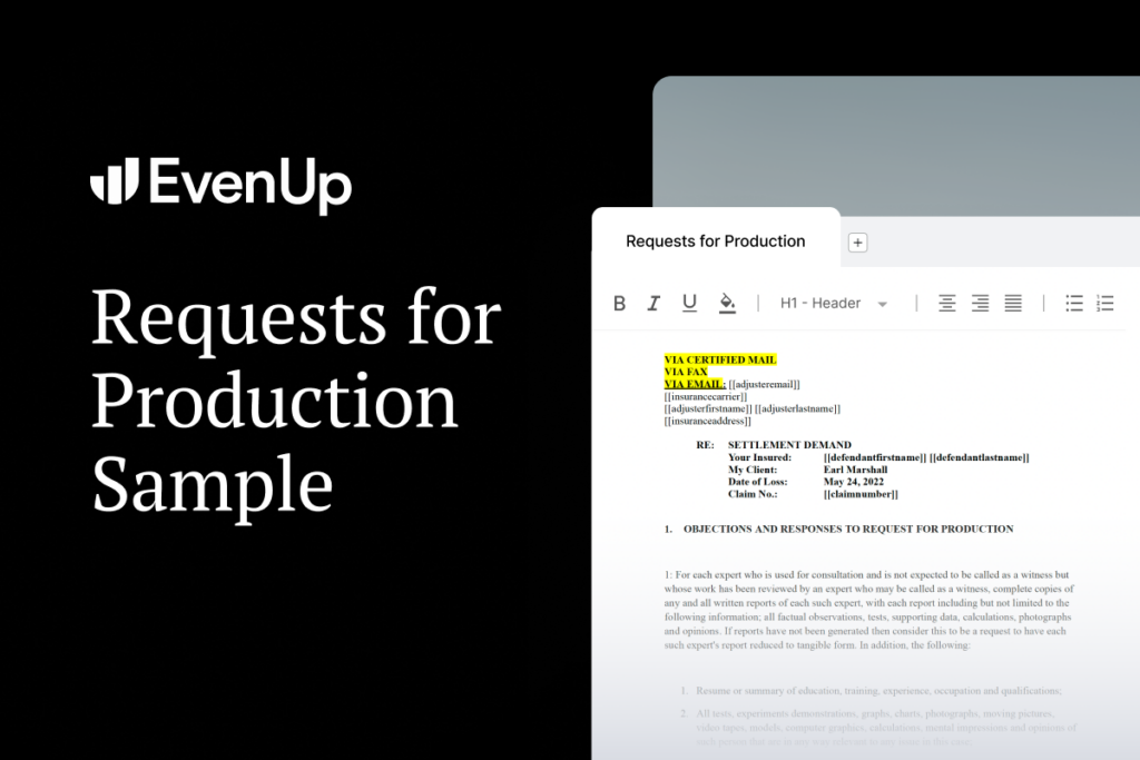 Sample Request for Production