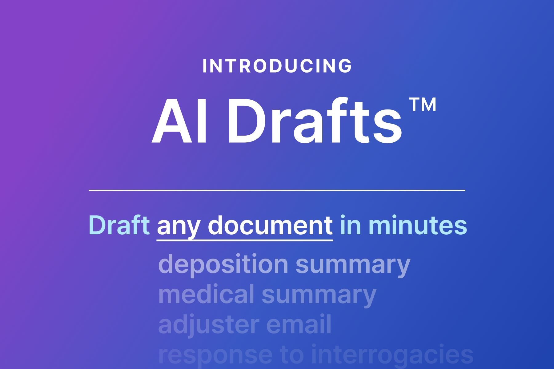 Introducing AI Drafts™, Smart Workflows, Medical Bill Summary, and Case-Based Pricing